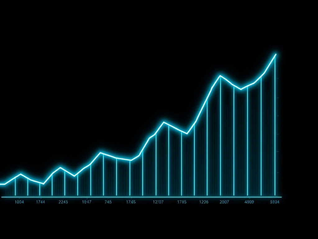 A professional digital line graph showing rising cost trends