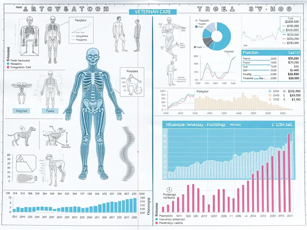 A technical medical chart showing biological data and cost p